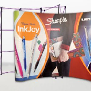 10ft Curved Popup W Curved Endcaps Frame Best Displays