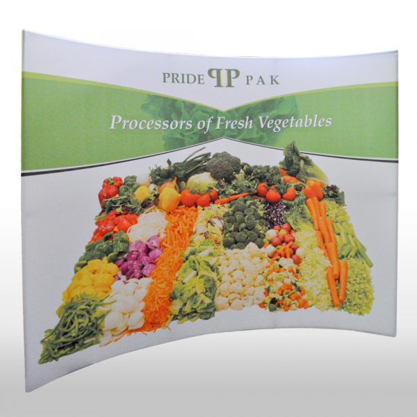 10ft Horizontal Curved Pocket Wall Trade Show Display