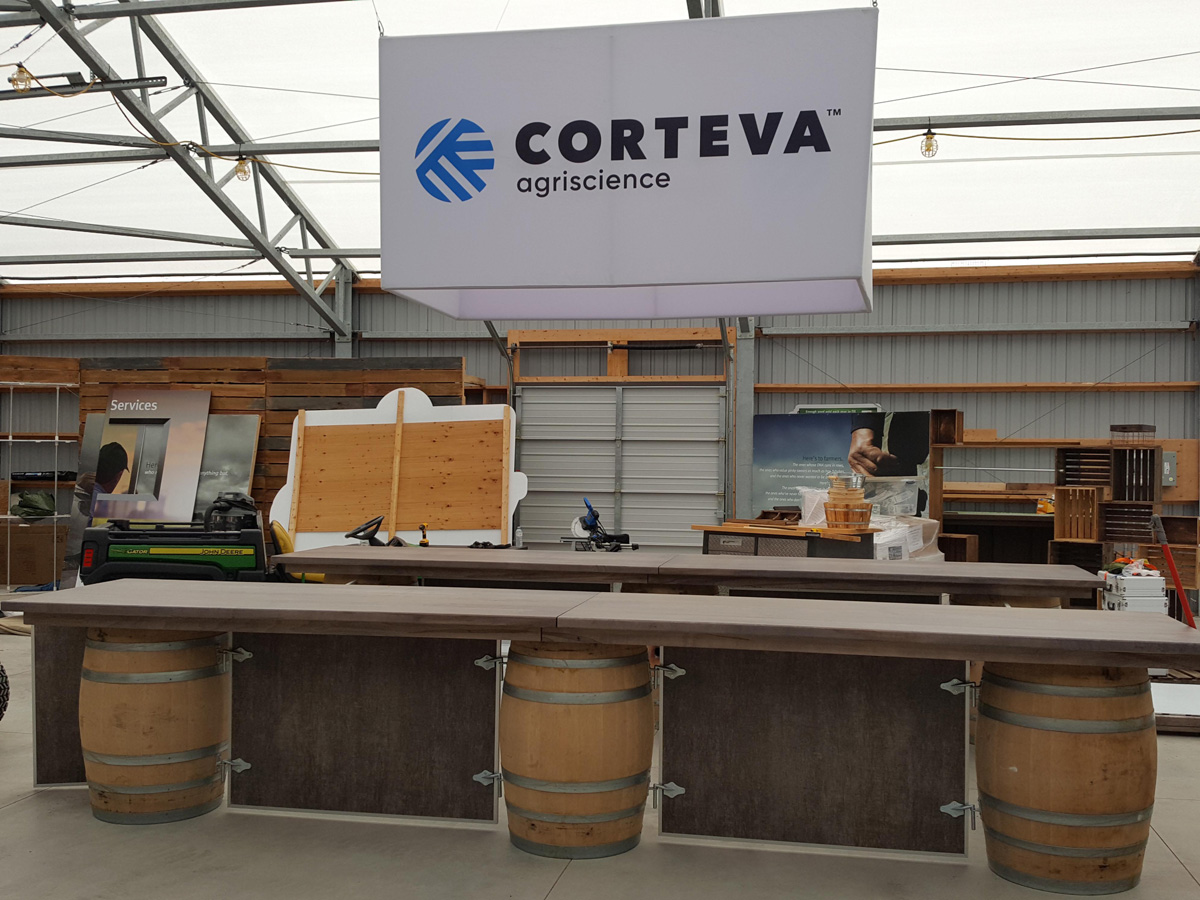 Corteva Outdoor Tent with Seating and Monitors