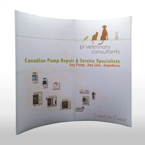 8ft Horizontal Curve Pocket Wall Trade Show Display