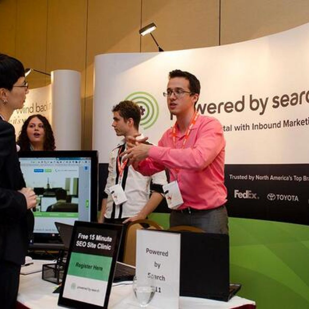 Busy Powered By Search Trade Show Booth