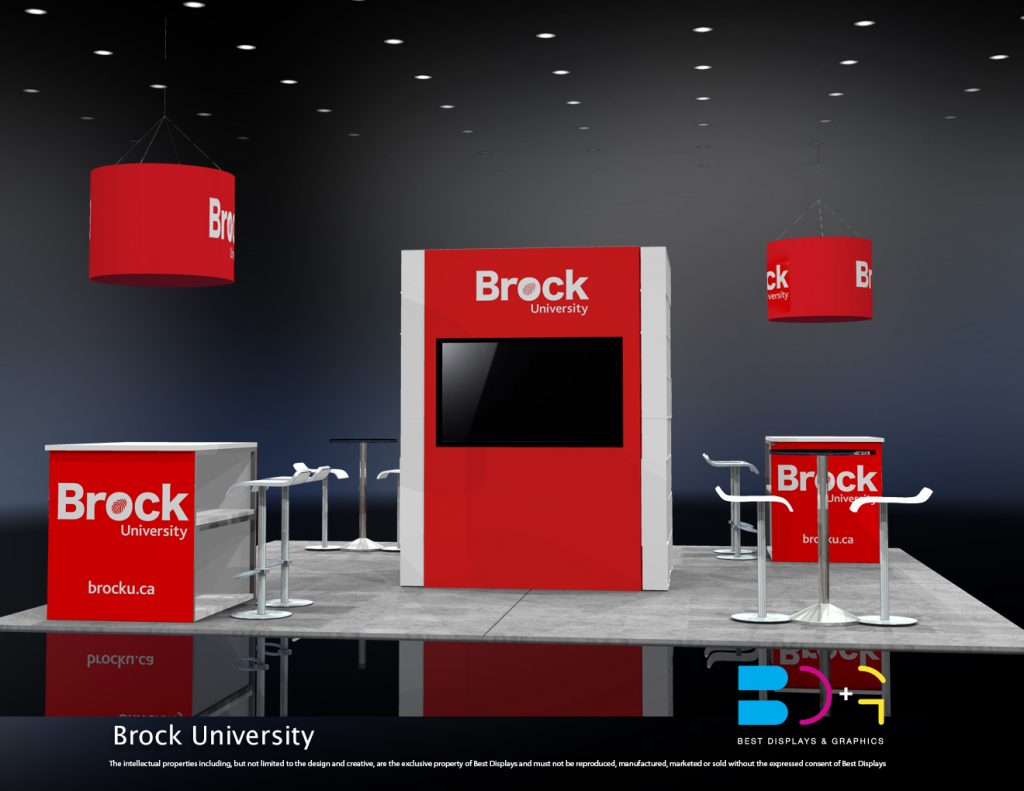 20 x 20 Modular Trade Show Display - Brock University Display Booth for Fan Expo 2017