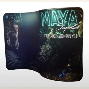 MAYA Serpentine Pocket Wall 20ft Square Portable Trade Show Display