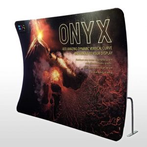ONYX Vertical Curved Pocket Wall 10ft Square Portable Trade show Display