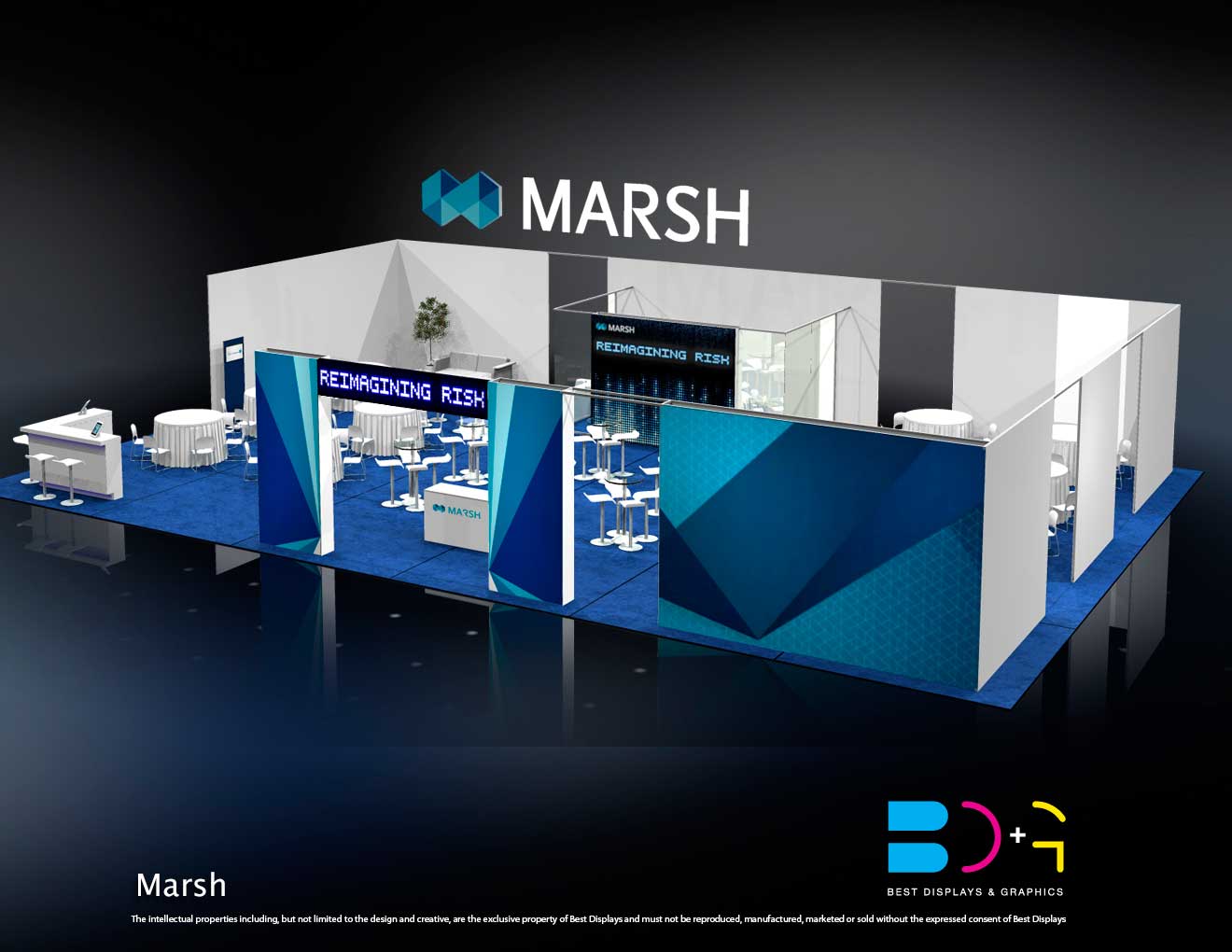 Marsh Trade Show Display Booth Mockup