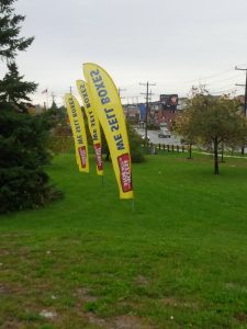 Single Sided SharkFin Flags