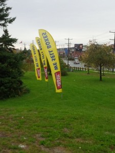 Single Sided SharkFin Flags