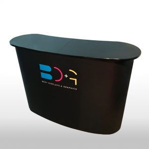 POP UP CURVED COUNTER FOR TRADE SHOW BOOTH