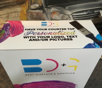 Custom Counter with Vinyl Graphic & Custom Wrap Top-2