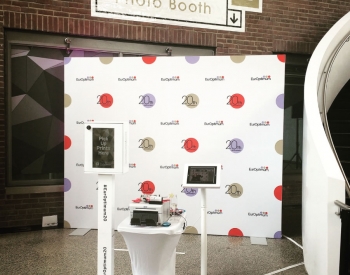 booth and social stand setup