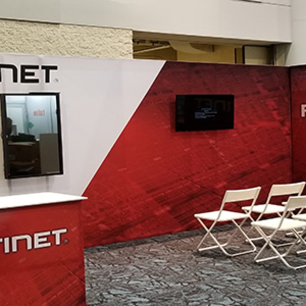 Fortinet Trade Show Display with Monitor
