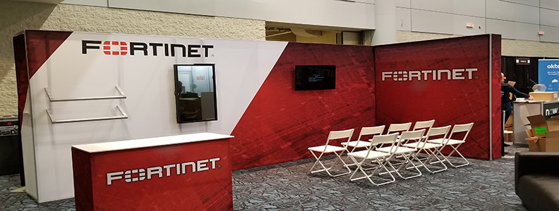 Fortinet Trade Show Display with Monitor