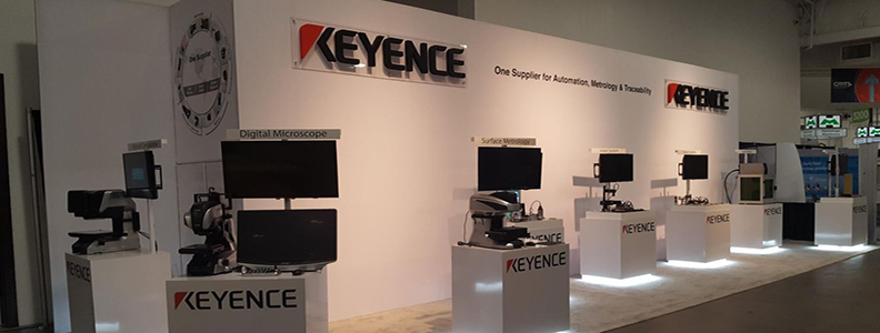 Keyence Trade Show Display with Monitor Stands