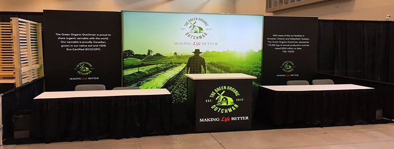 The Green Organic Dutchman Trade Show Display