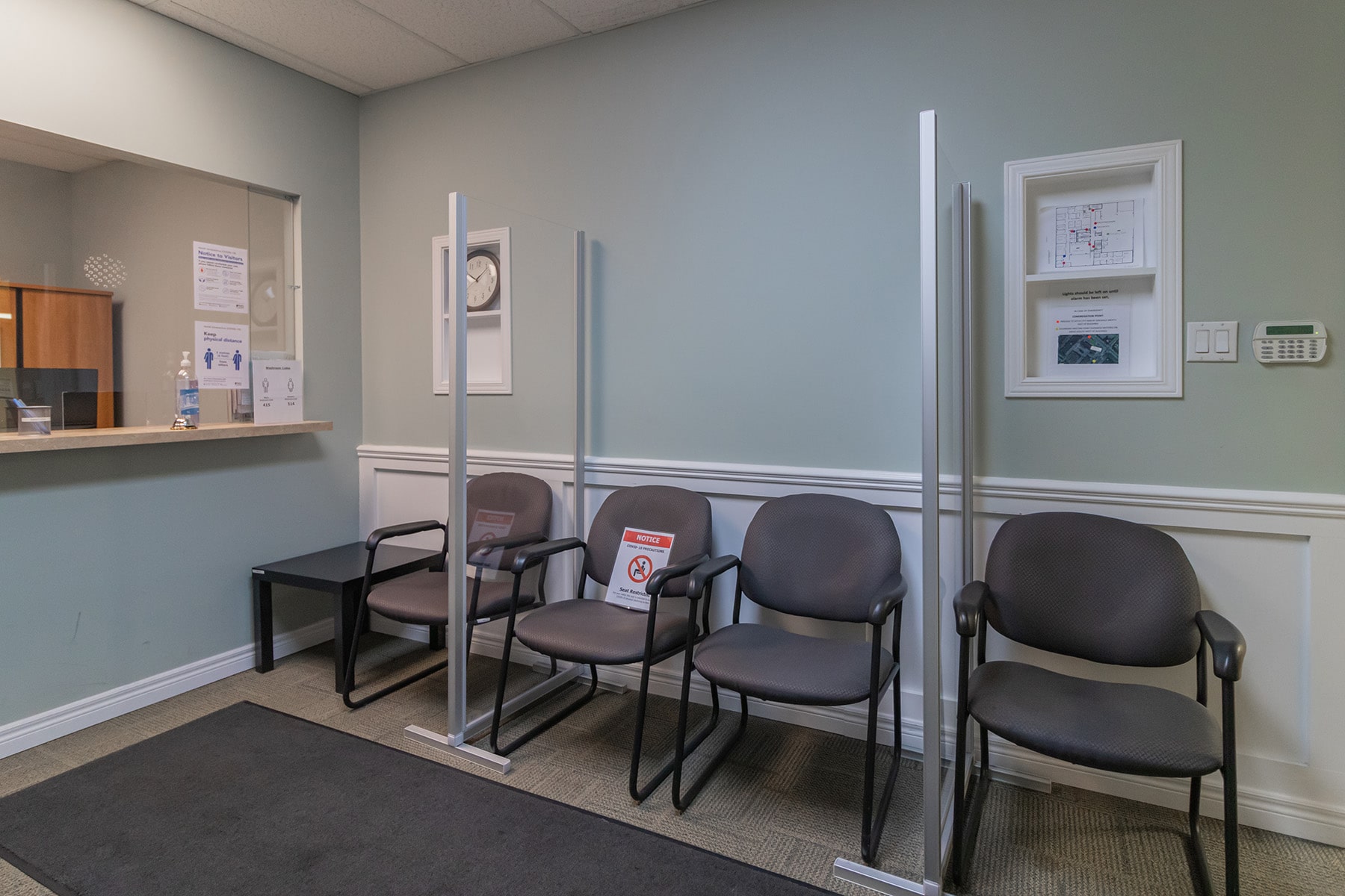 Acrylic Sneeze Guards for Waiting Rooms