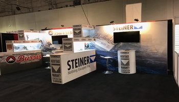 Steiner Custom Wide Side Wall Trade Show Display