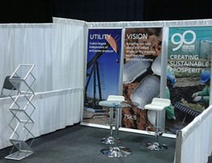 Trade Show Display Accessories - Table, Chairs and Literature Rack